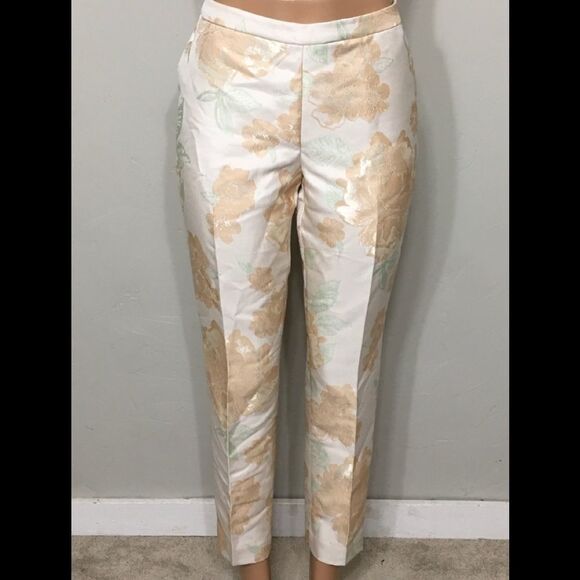 New. Peach and mint tapestry pants. NWOT - Picture 2 of 7